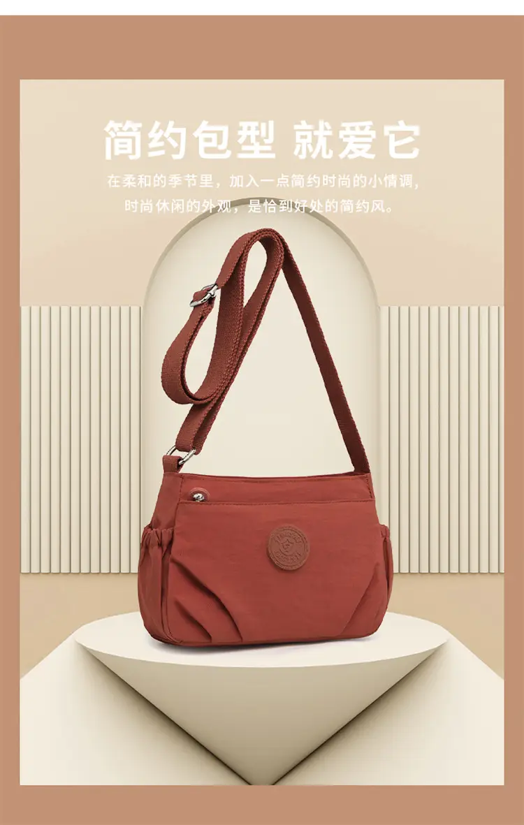 Black Oxford Crossbody Bag Women Lightweight Waterproof — feature 8