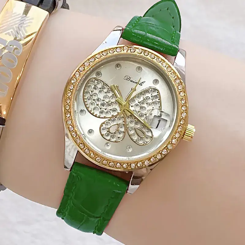 Women's Diamond Butterfly Watch with Pearl Bracelet - Image 20