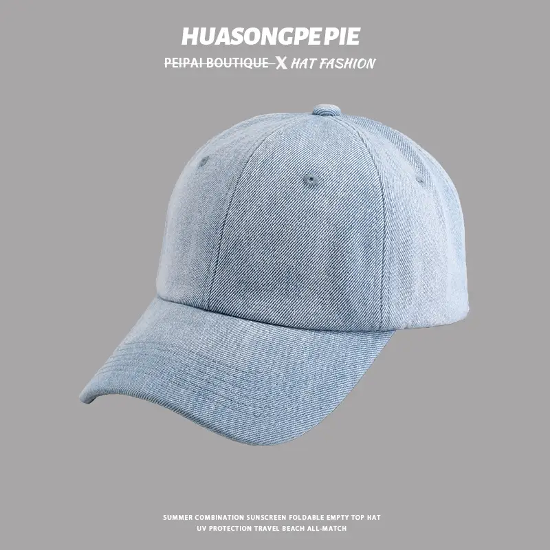 Blue Women's Denim Peaked Cap Summer Wear — feature 5