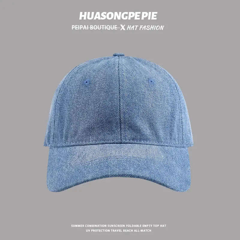 Blue Women's Denim Peaked Cap Summer Wear — feature 9