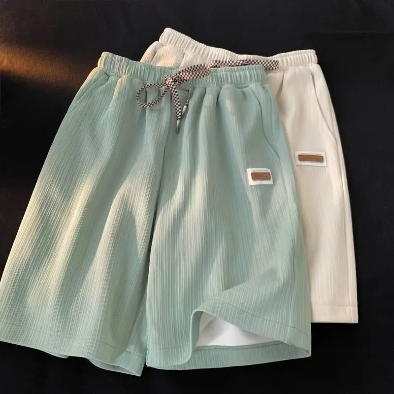 Men Black Drawstring Shorts Summer Casual Sports Wear — feature 5