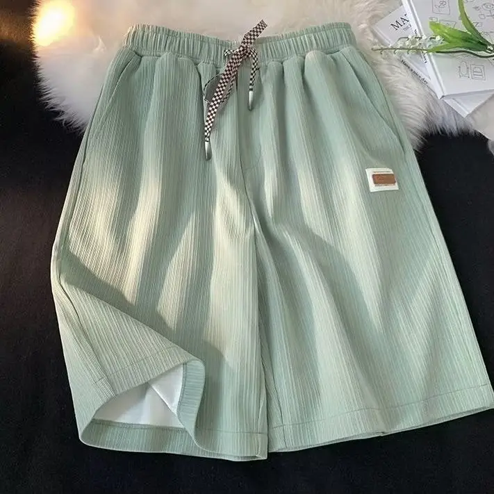 Men Black Drawstring Shorts Summer Casual Sports Wear - Image 3