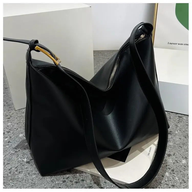 Women's Large Capacity Korean Style Shoulder Bag Brown — feature 34