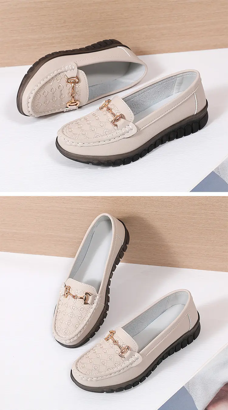 2024 spring new electric embroidered peas shoes middle-aged and elderly slip-on flat shoes casual plus size pregnant women's shoes — feature 14