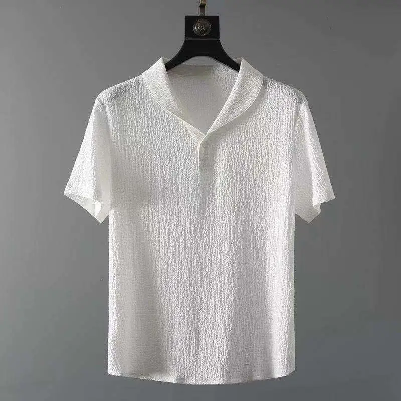 Men's Black Thin Sports Suit Short Sleeve Casual 2024 - Image 10
