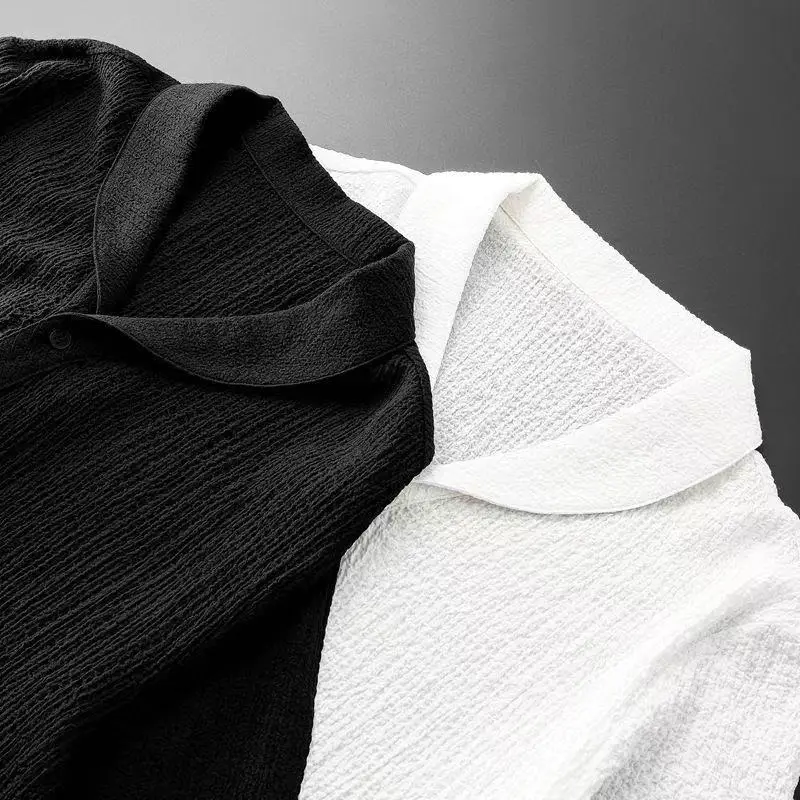 Men's Black Thin Sports Suit Short Sleeve Casual 2024 — feature 10
