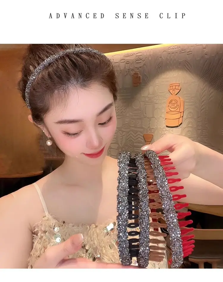 Velvet Rhinestone Hair Band for Women — feature 16