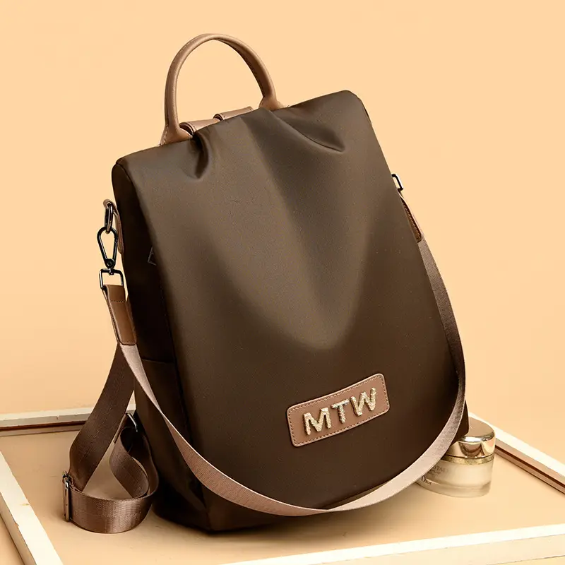 Women's Black MTW Single Shoulder Backpack Lightweight Travel School Bag - Image 5