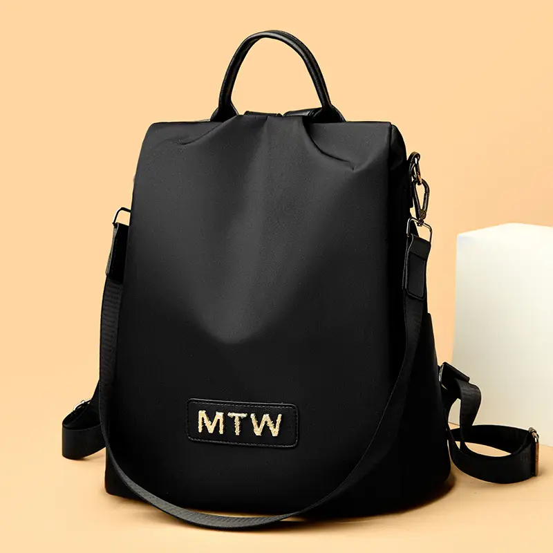 Women's Black MTW Single Shoulder Backpack Lightweight Travel School Bag - Image 6