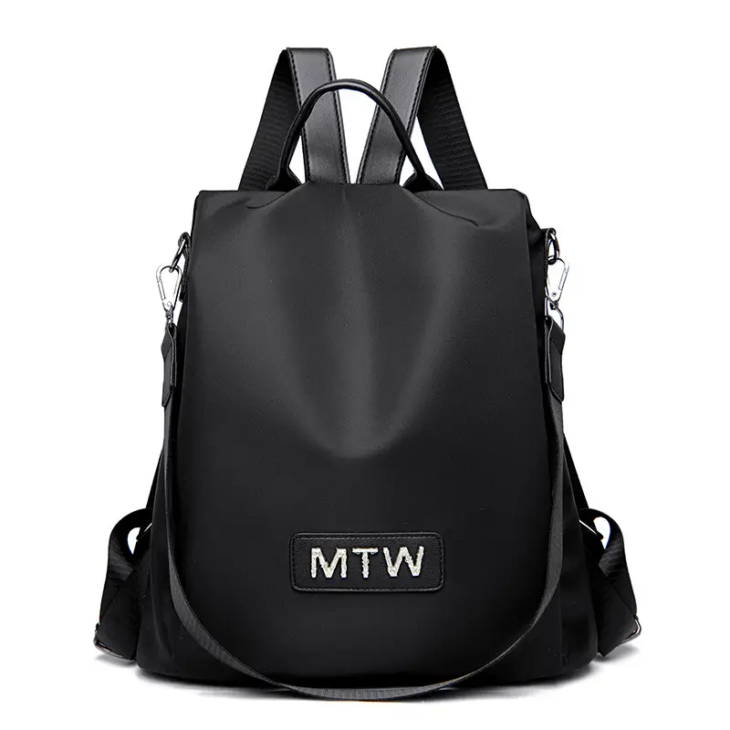 Women's Black MTW Single Shoulder Backpack Lightweight Travel School Bag - Image 7
