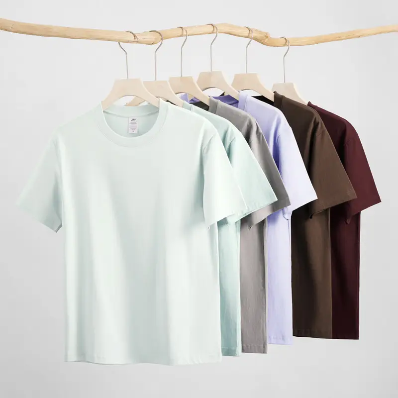 Men's Dark Brown Cotton T-Shirt Short Sleeve Round Neck - Image 28