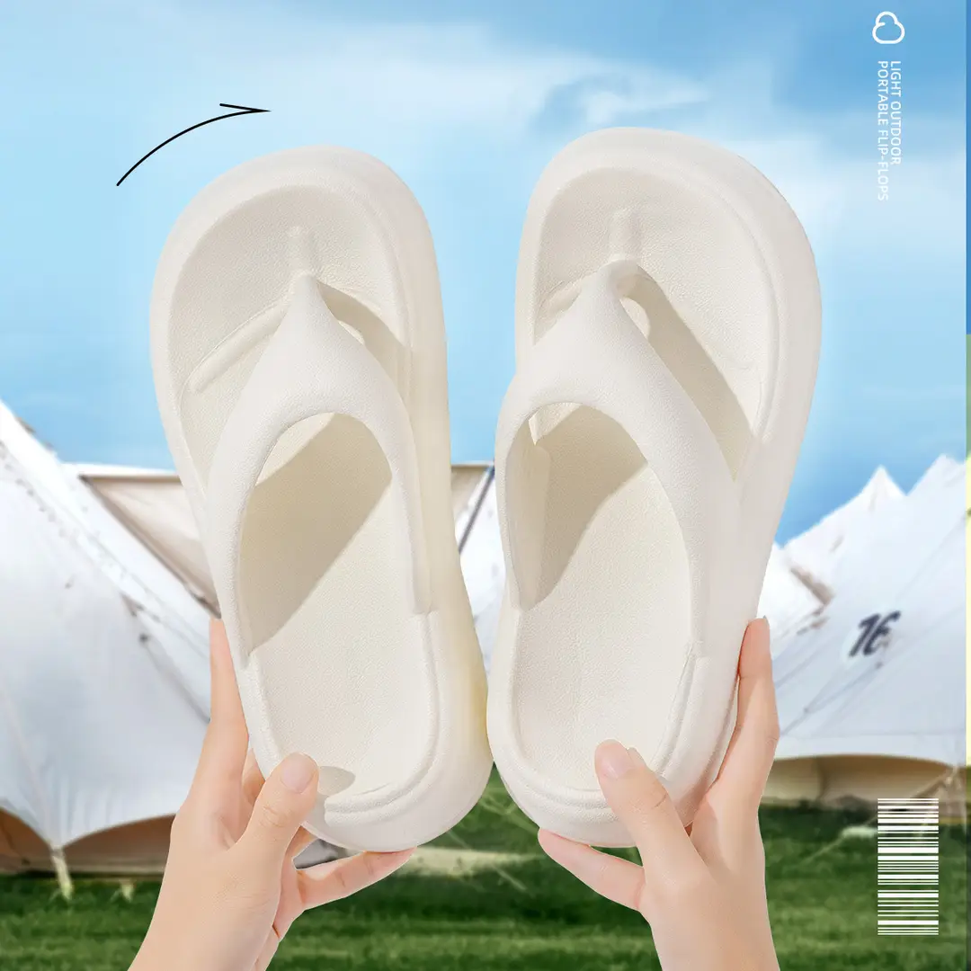 Lidani 7.0cm Thick Bottom Height Increasing Flip Flops Women's Summer Outer Wear New Style Shit Feeling Sandals Women's Summer