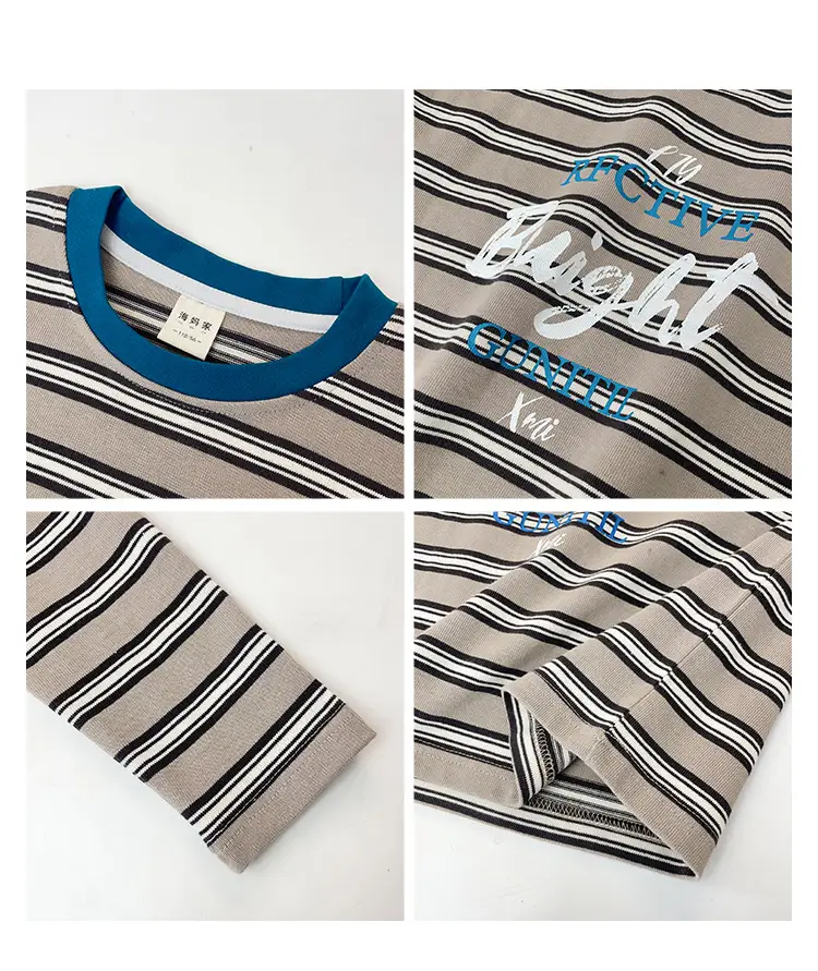 2026 Spring Boys Striped Cotton Long Sleeve T-Shirt — feature 4