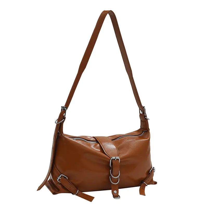 Silver PU Textured Shoulder Bag for Women 2024 Spring New Arrival - Image 10