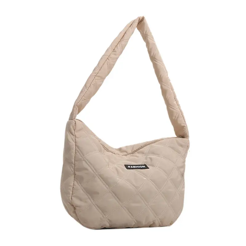 White Quilted Women's Shoulder Bag 2024 Winter - Image 8