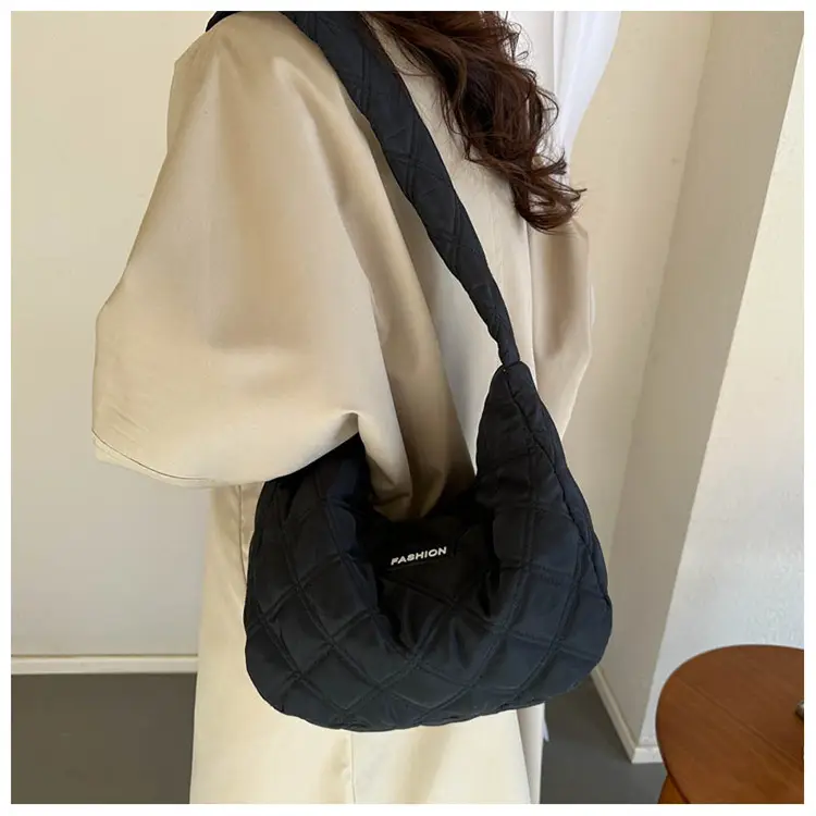 White Quilted Women's Shoulder Bag 2024 Winter — feature 14