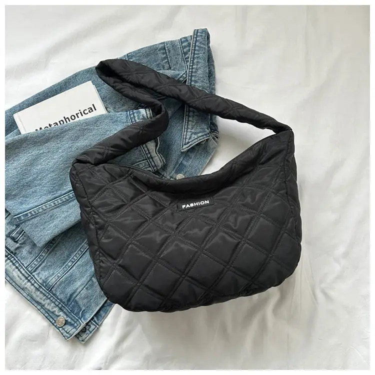 White Quilted Women's Shoulder Bag 2024 Winter — feature 31