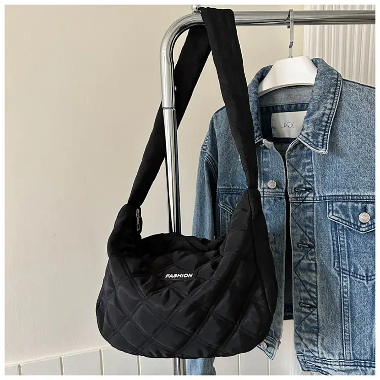 White Quilted Women's Shoulder Bag 2024 Winter — feature 43