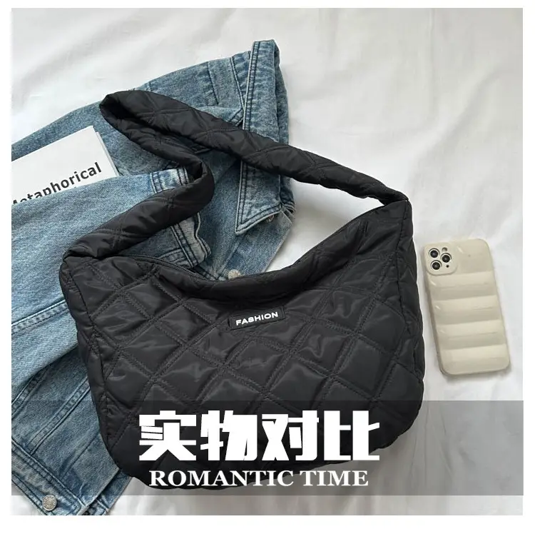White Quilted Women's Shoulder Bag 2024 Winter — feature 8