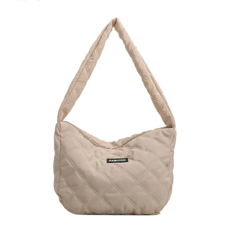 White Quilted Women's Shoulder Bag 2024 Winter - Image 3