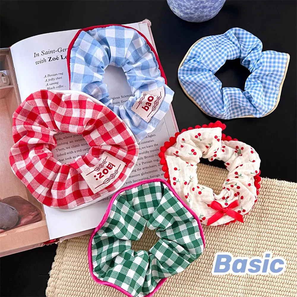 Korean Lace Hair Ring for Girls with Heart Design - Image 58
