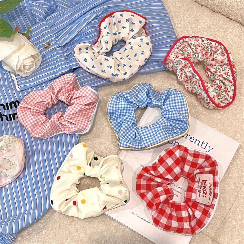 Korean Lace Hair Ring for Girls with Heart Design — feature 13