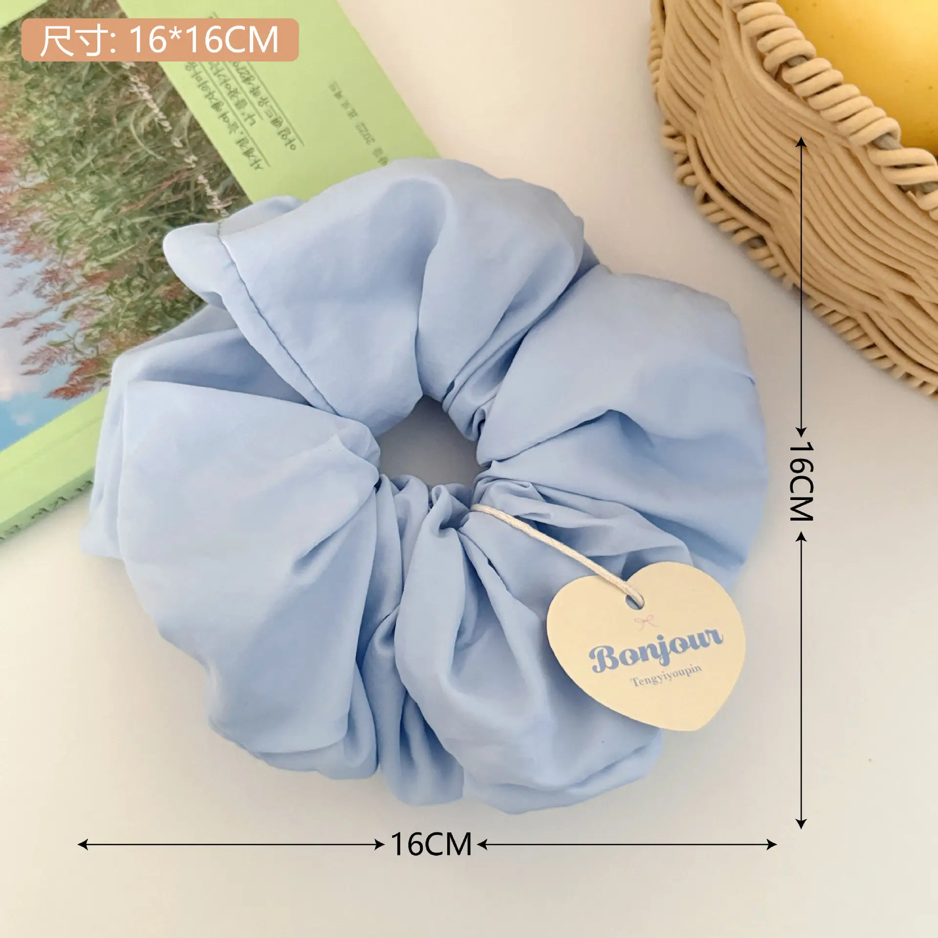 Korean Lace Hair Ring for Girls with Heart Design - Image 13