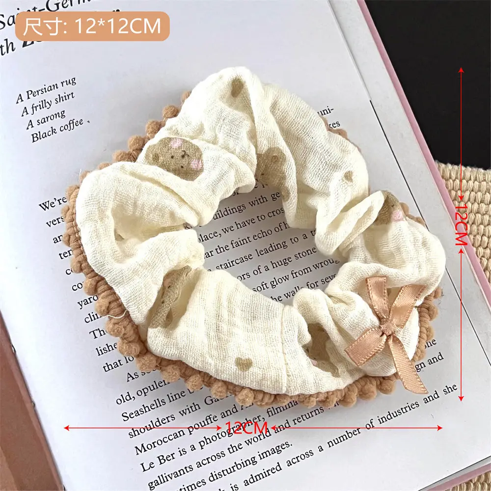 Korean Lace Hair Ring for Girls with Heart Design - Image 17