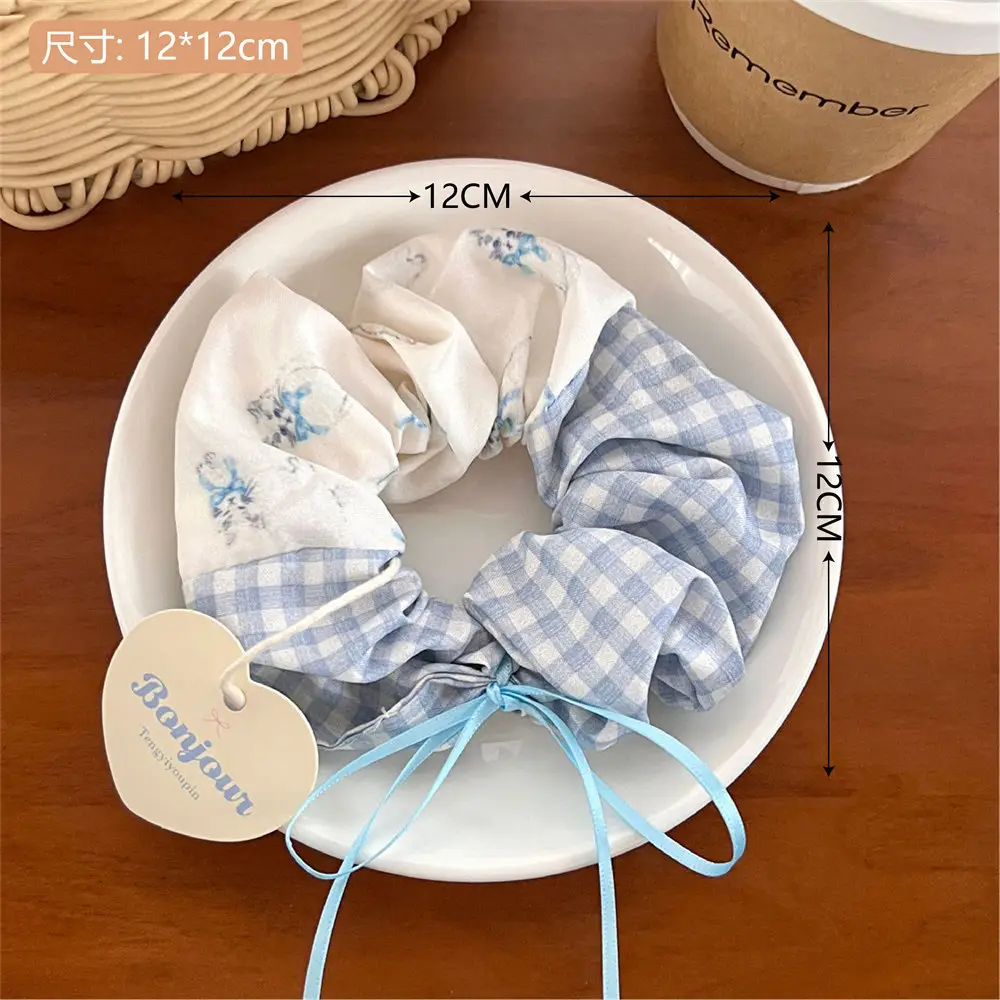Korean Lace Hair Ring for Girls with Heart Design - Image 2
