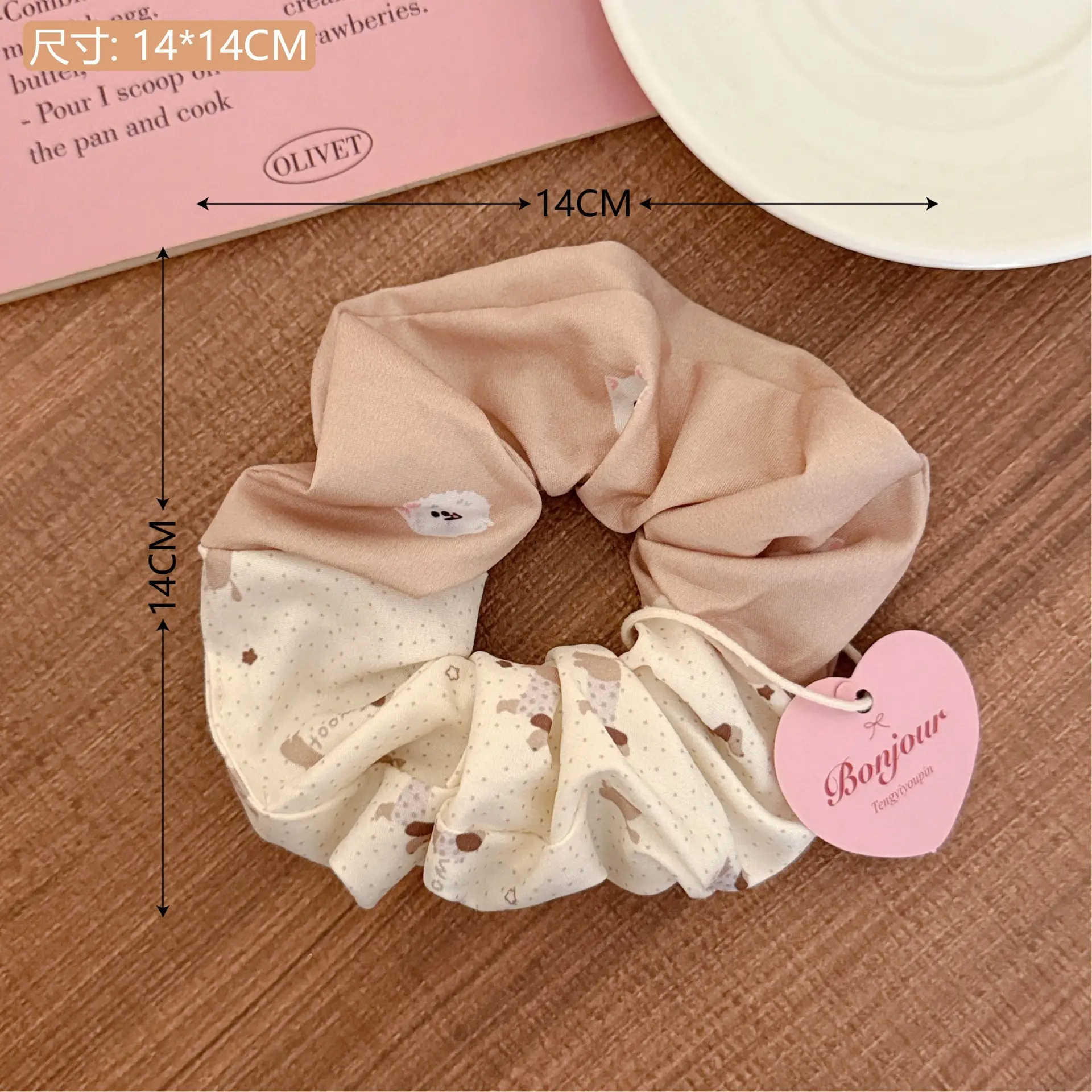 Korean Lace Hair Ring for Girls with Heart Design - Image 23