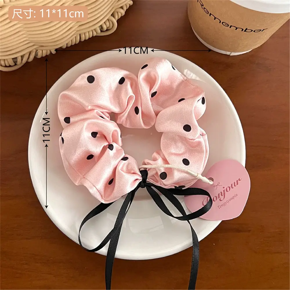 Korean Lace Hair Ring for Girls with Heart Design - Image 3