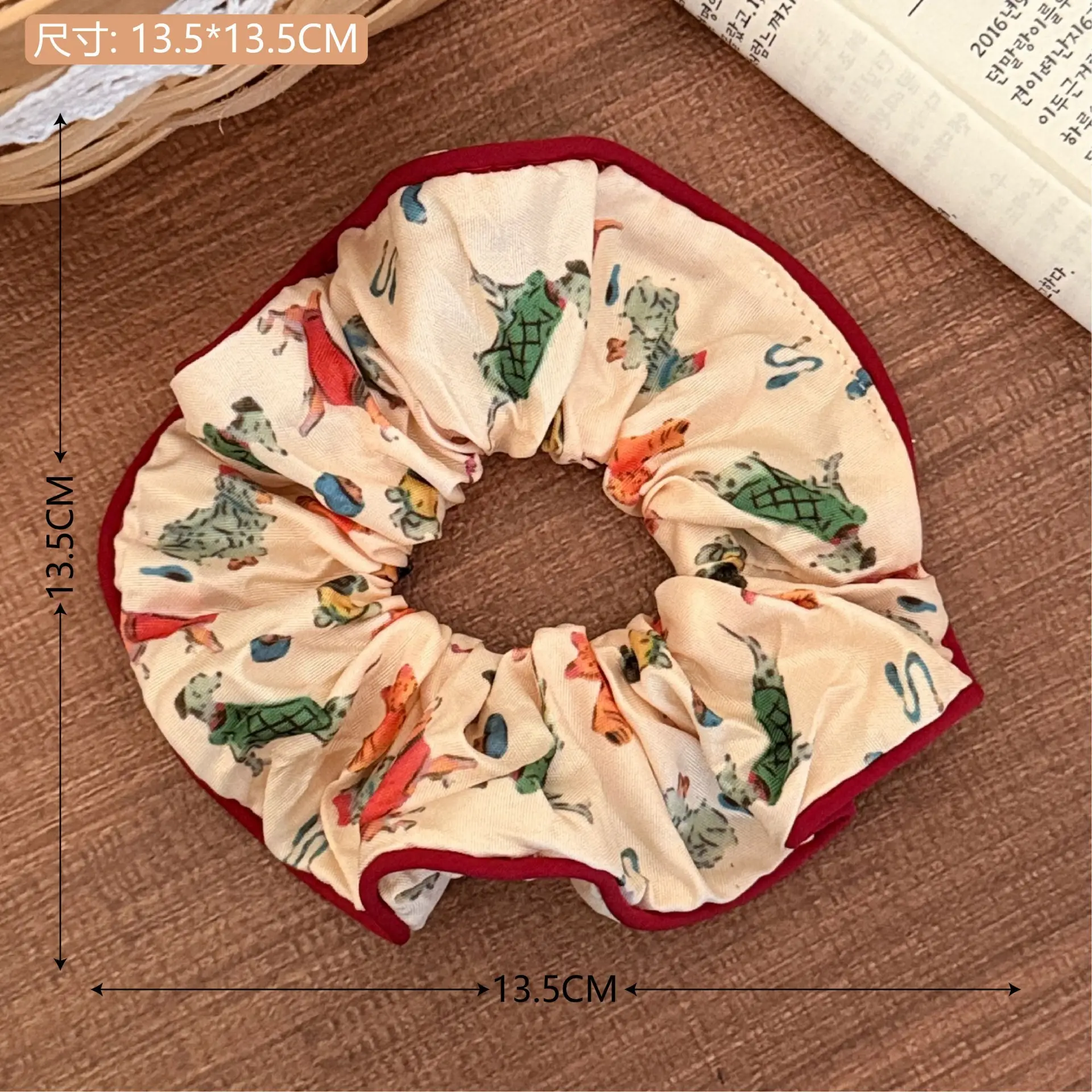 Korean Lace Hair Ring for Girls with Heart Design - Image 34