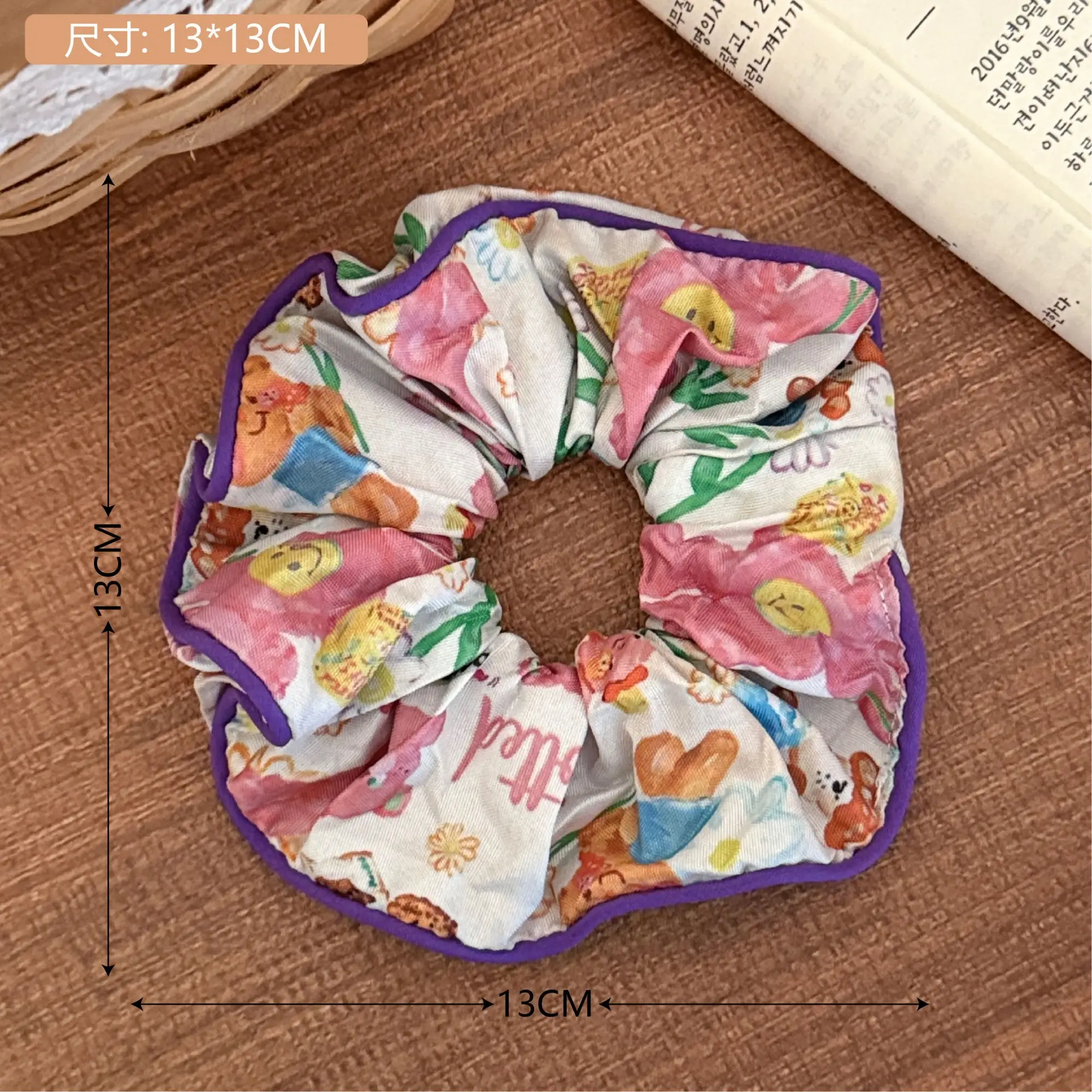 Korean Lace Hair Ring for Girls with Heart Design - Image 36