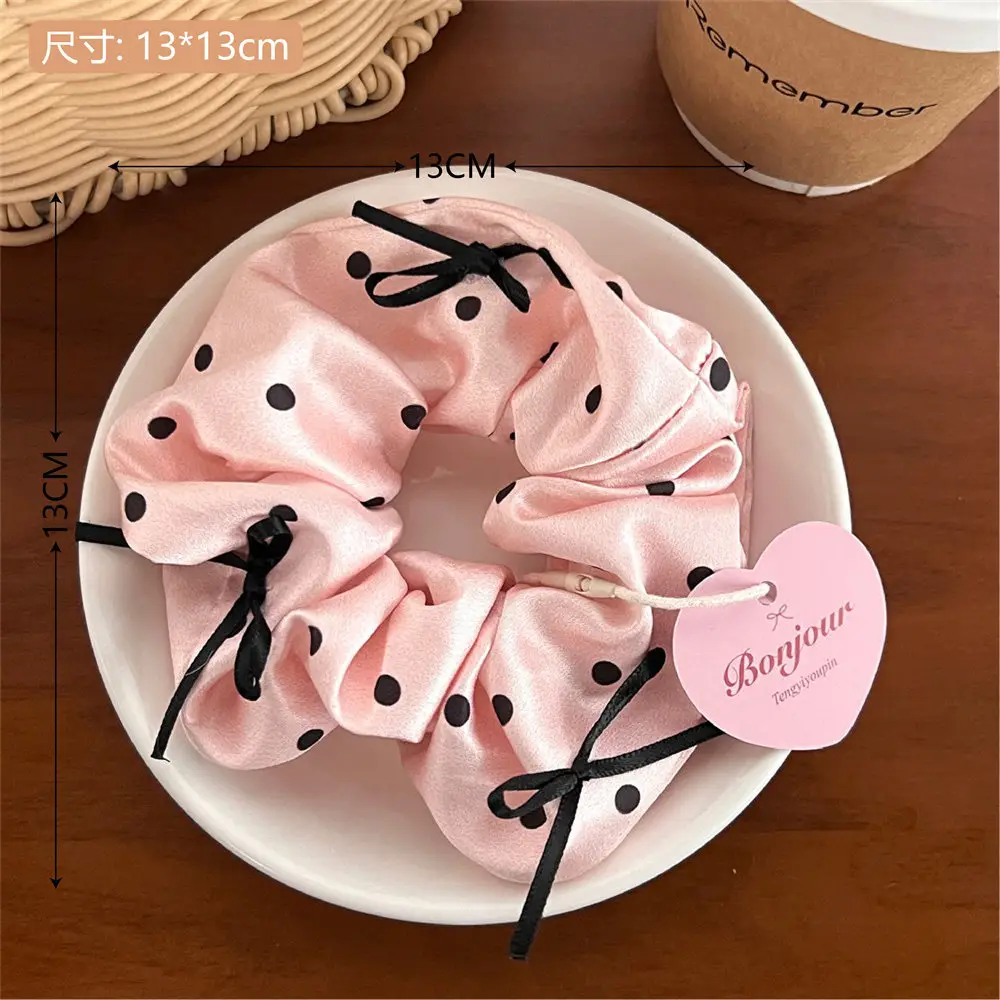 Korean Lace Hair Ring for Girls with Heart Design - Image 4