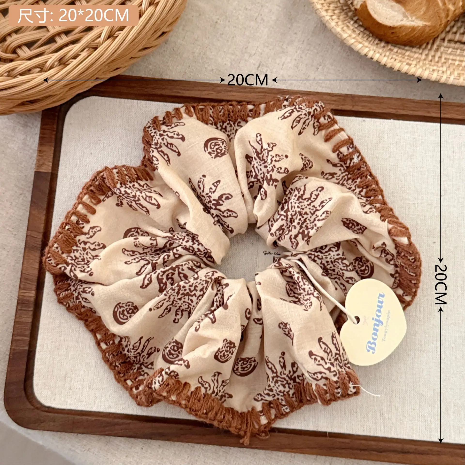 Korean Lace Hair Ring for Girls with Heart Design - Image 49