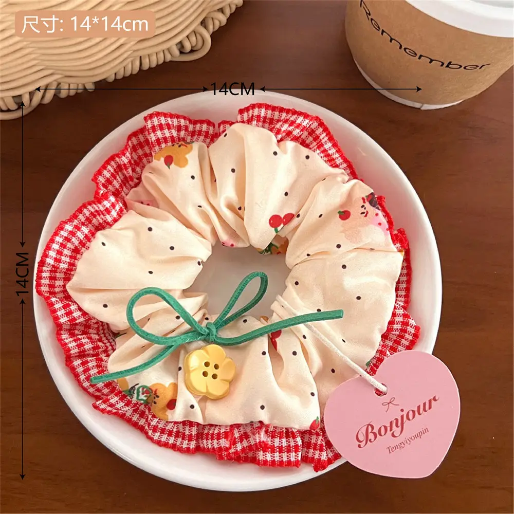 Korean Lace Hair Ring for Girls with Heart Design - Image 8