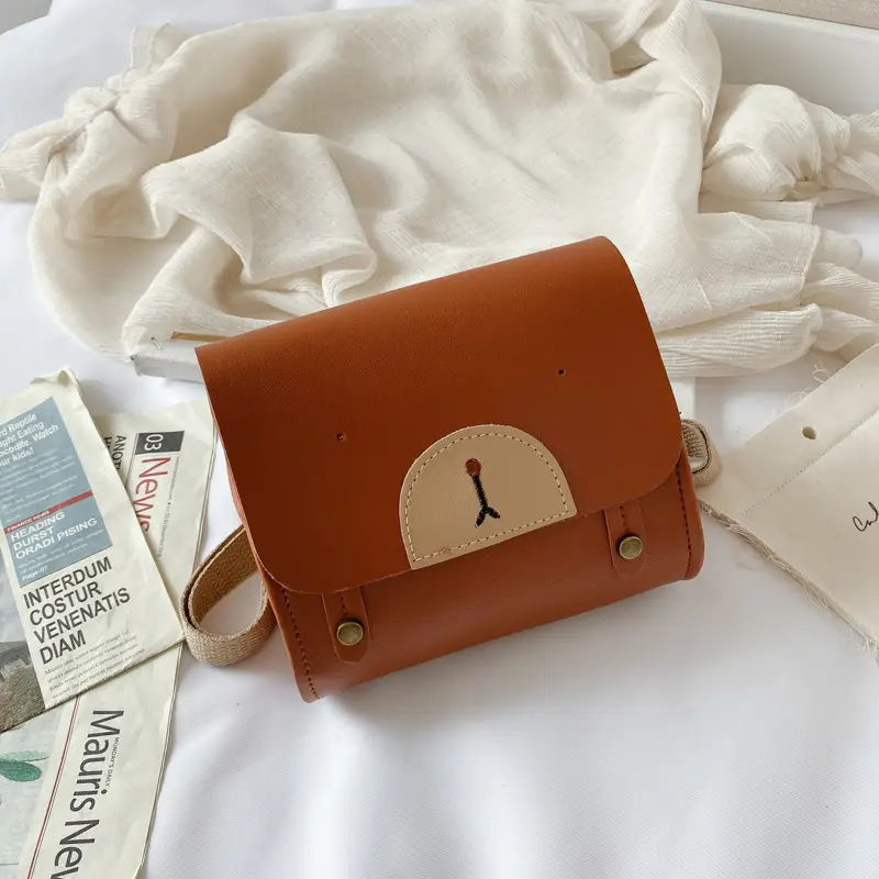 2024 New Bear PU Leather Shoulder Messenger Bag - Image 4