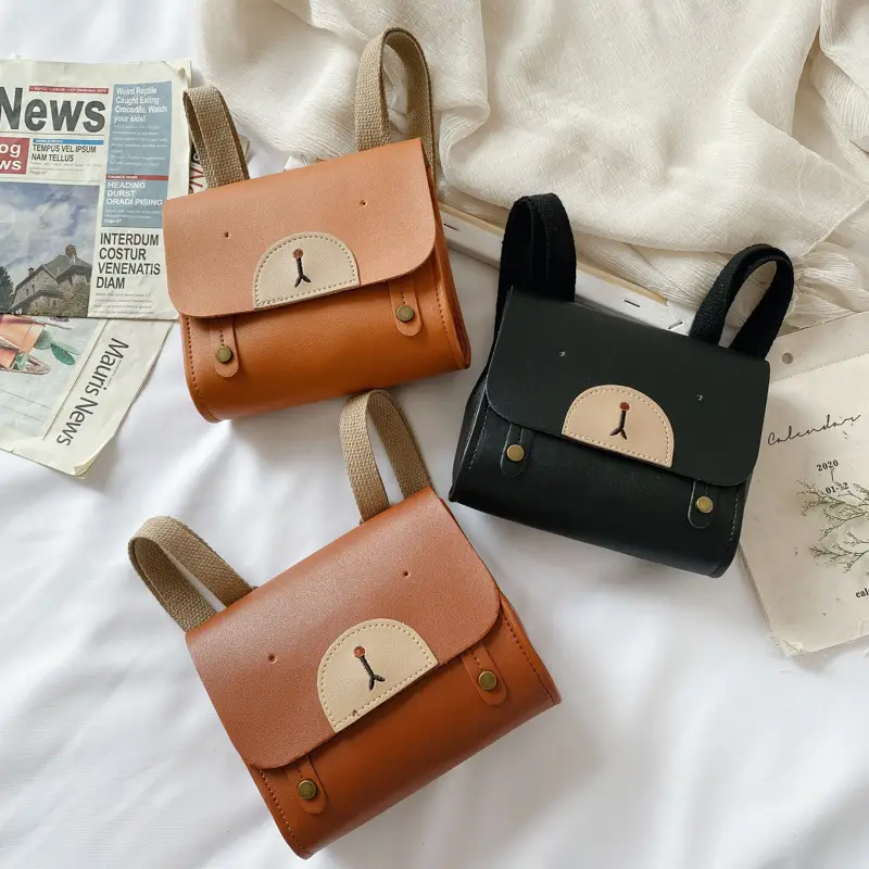 2024 New Bear PU Leather Shoulder Messenger Bag - Image 7