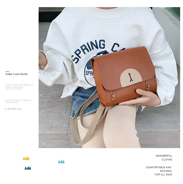 2024 New Bear PU Leather Shoulder Messenger Bag — feature 5