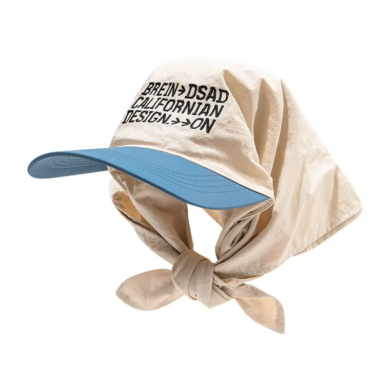 Women Cross-Border Sun Hat with Embroidered Lace-Up Turban - Image 9