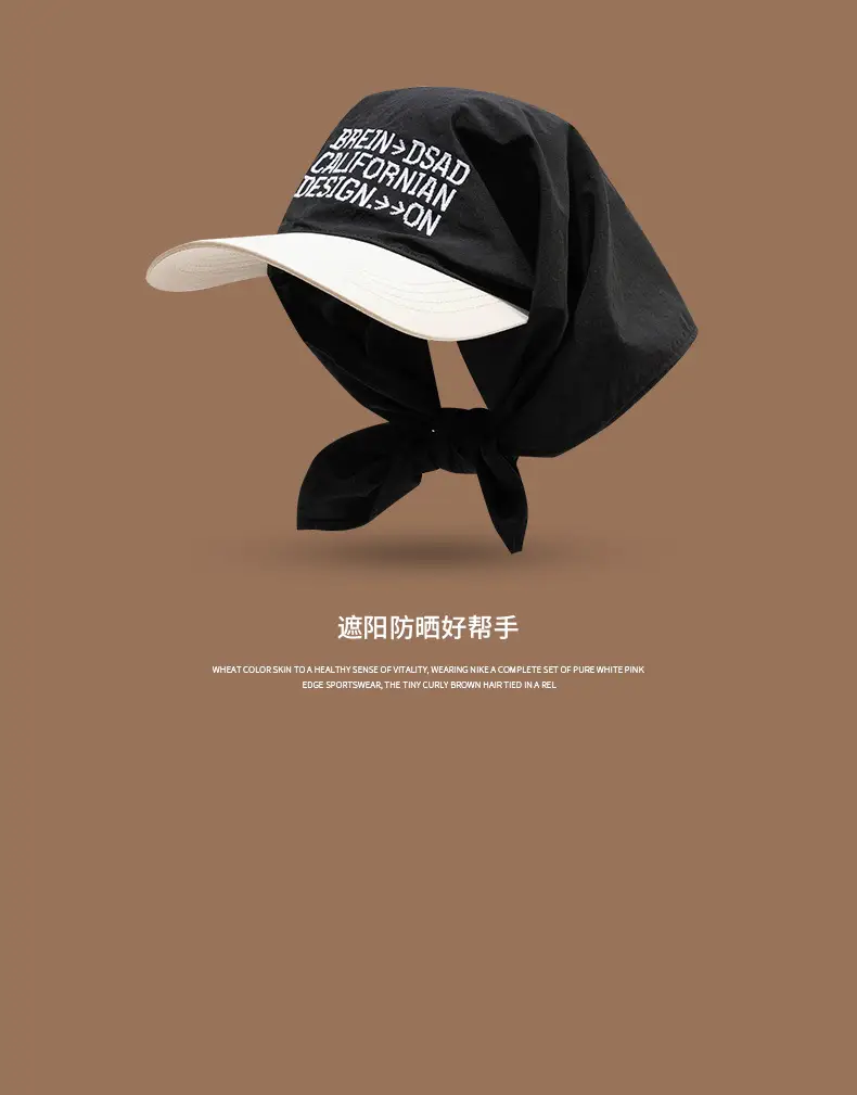 Women Cross-Border Sun Hat with Embroidered Lace-Up Turban — feature 9