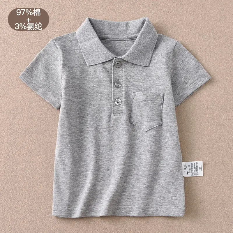 Pink 3% Cotton Boys Short Sleeve Polo Shirt - Image 16