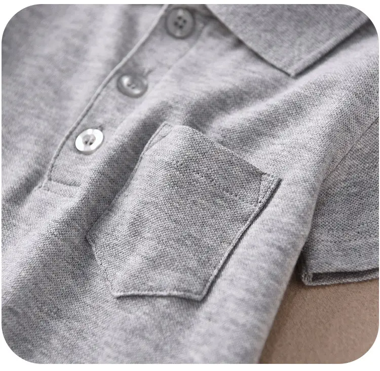 Pink 3% Cotton Boys Short Sleeve Polo Shirt — feature 16