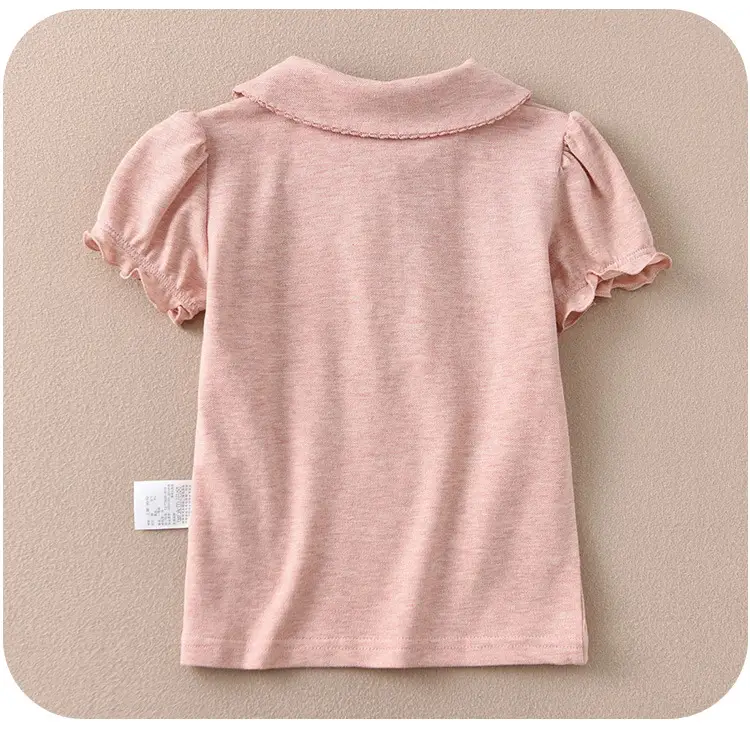 Pink 3% Cotton Boys Short Sleeve Polo Shirt — feature 20