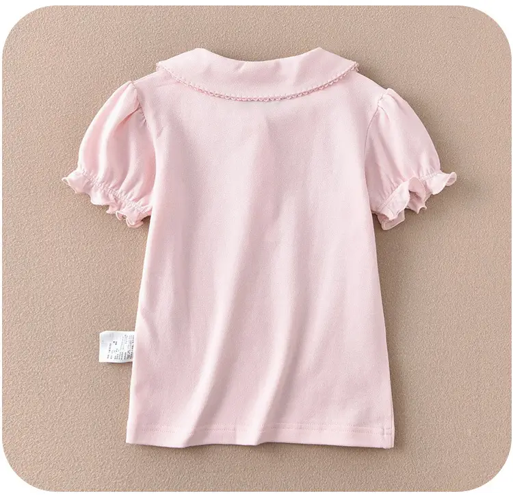Pink 3% Cotton Boys Short Sleeve Polo Shirt — feature 27