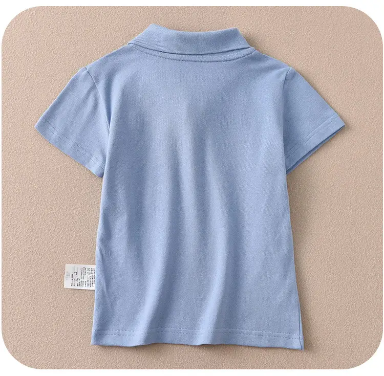 Pink 3% Cotton Boys Short Sleeve Polo Shirt — feature 31