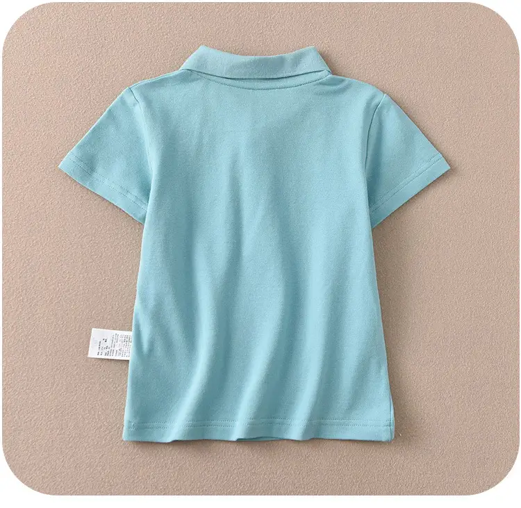 Pink 3% Cotton Boys Short Sleeve Polo Shirt — feature 33