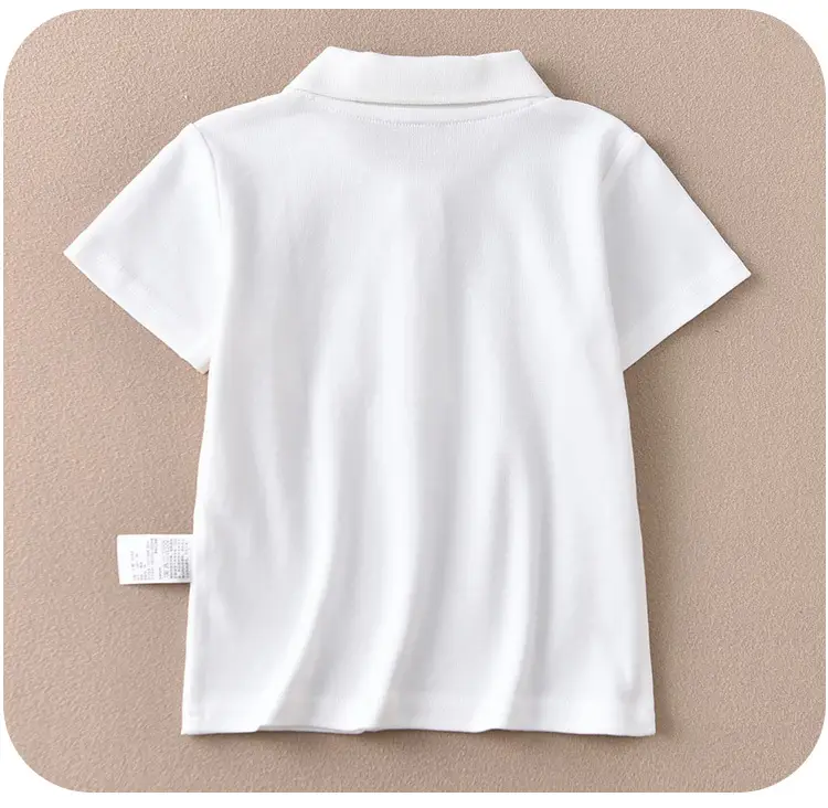 Pink 3% Cotton Boys Short Sleeve Polo Shirt — feature 37