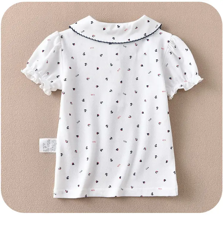 Pink 3% Cotton Boys Short Sleeve Polo Shirt — feature 42