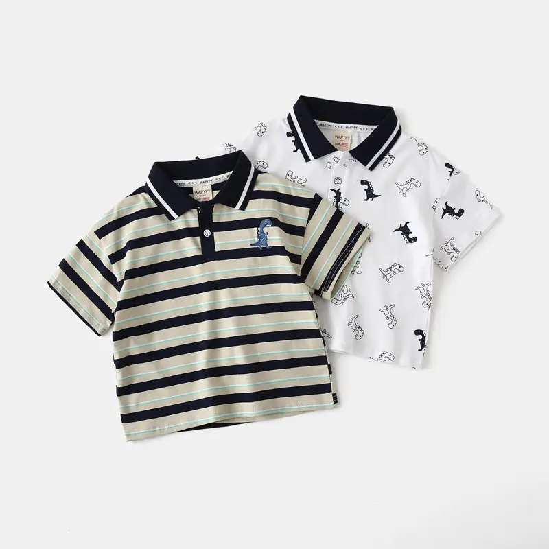 Kids Striped Polo Shirt Baby T-Shirt 2026 Summer - Image 4